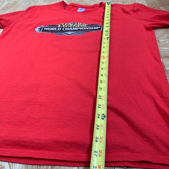 VTG League Of Legends Shirt Red Mens Large World Map Championship Tour Tee LoL - Picture 8 of 9